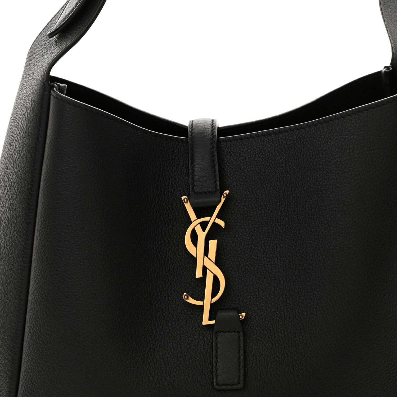 Saint Laurent Grained Calfskin Small Le 5 A 7 Soft Hobo Black 8 of 12