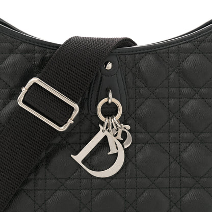 Christian Dior Coated Canvas Cannage Crossbody Bag Black 8 of 10