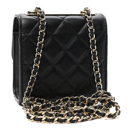 Chanel Lambskin Quilted Mini Trendy CC Chain Wallet Black 3 of 9