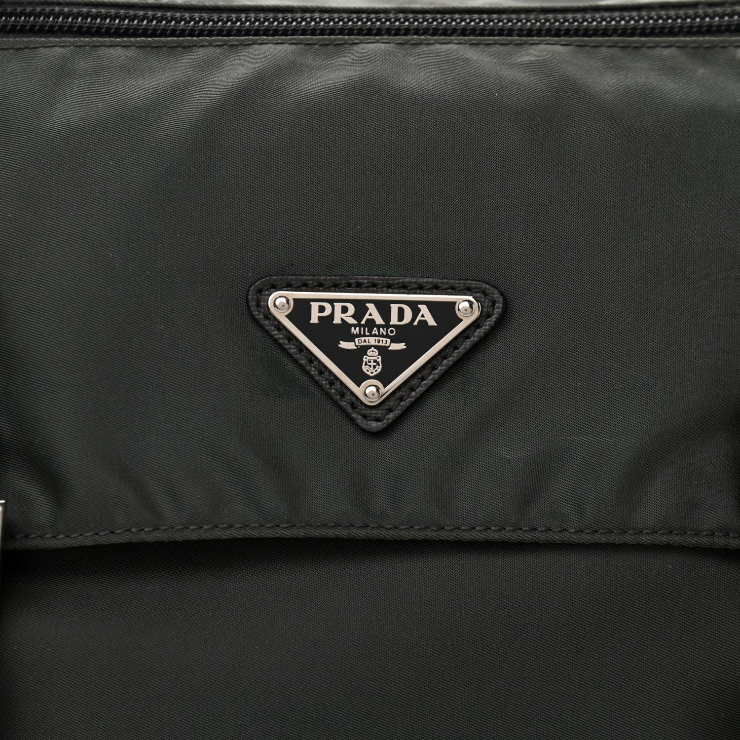 Prada Tessuto Nylon Saffiano Vela Messenger Bag Bosco 9 of 13