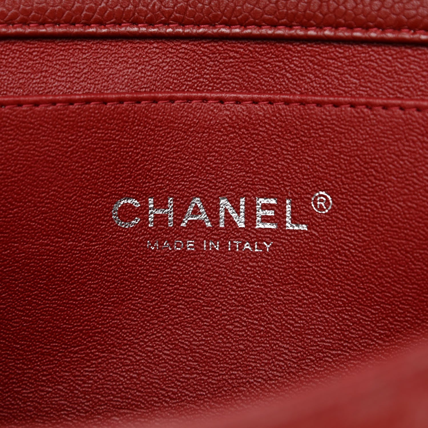 Chanel Caviar Quilted Clutch With Chain Flap Dark Red 6 of 11