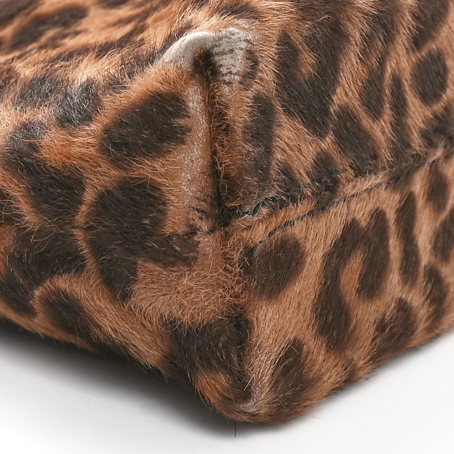 Chrome Hearts Pony Hair Calfskin Leopard Print Hobo Bag Brown 8 of 9