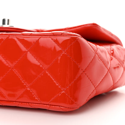 Chanel Patent Calfskin Quilted Mini Rectangular Flap Red 10 of 14