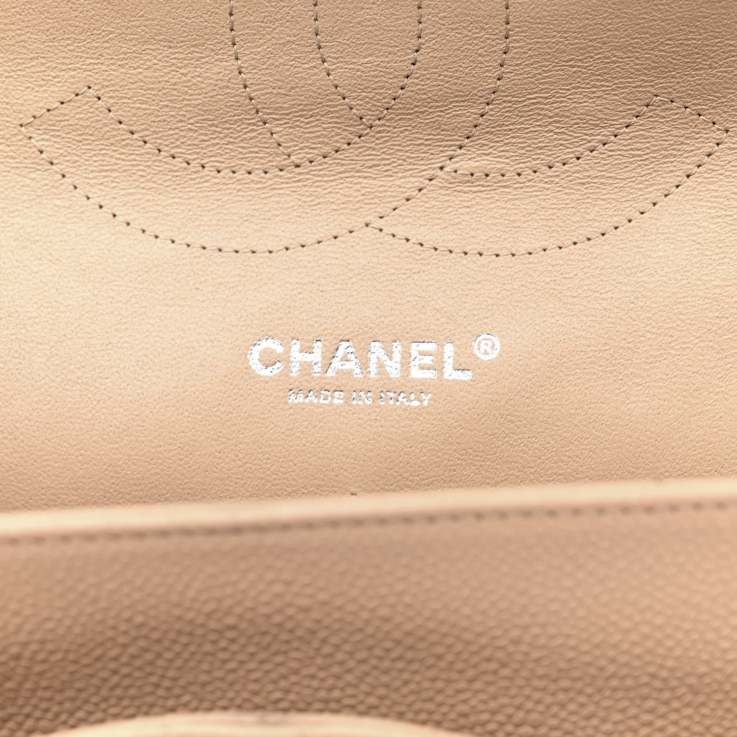 Chanel Caviar Quilted Jumbo Double Flap Beige 6 of 13