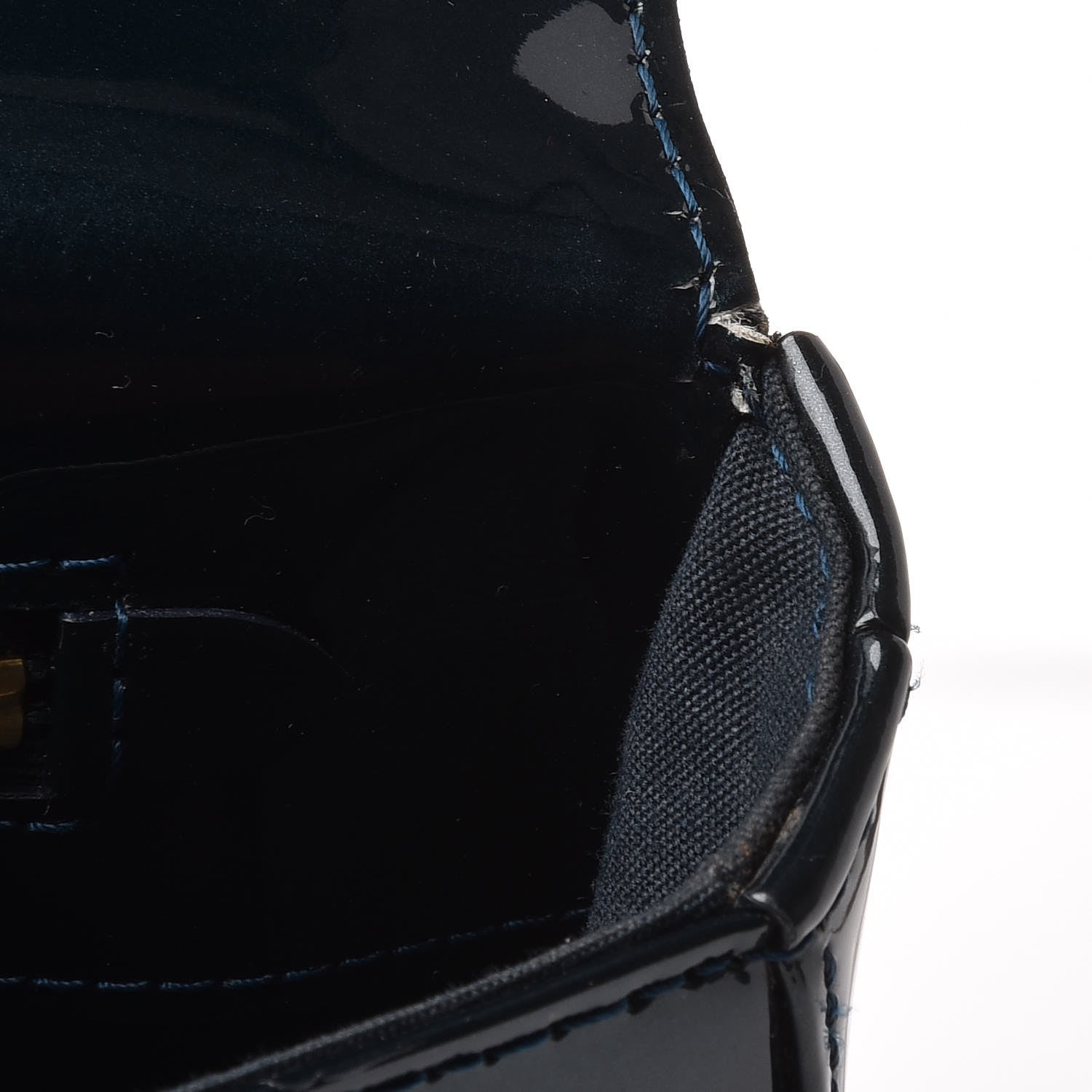 Louis Vuitton Patent Sobe Clutch Blue Nuit 12 of 13