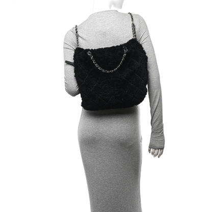 Chanel Shearling Lambskin CC Backpack Black 2 of 11