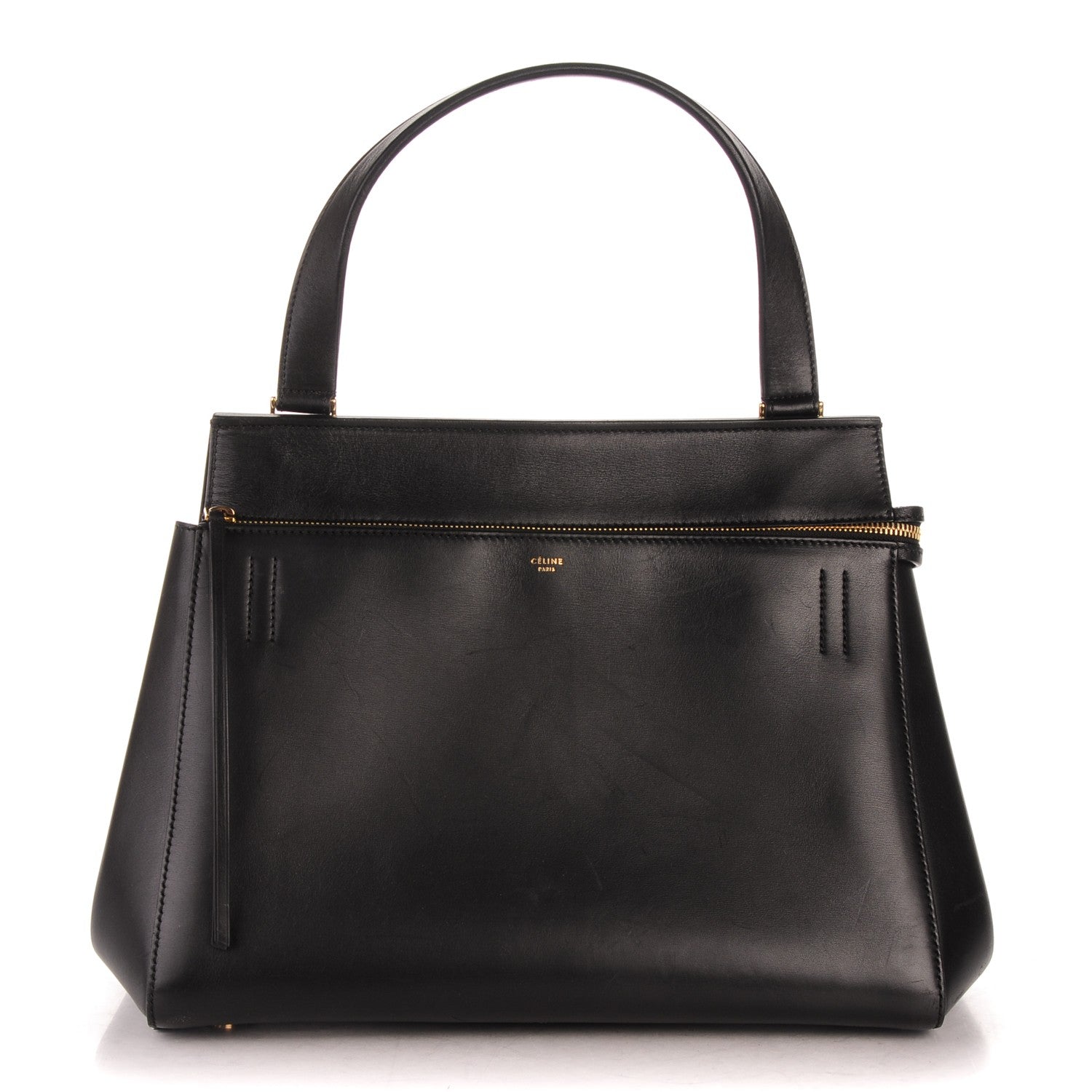 Celine Smooth Calfskin Medium Edge Shoulder Bag Black 1 of 10