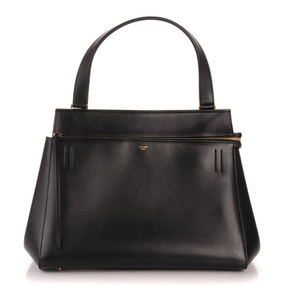 Celine Smooth Calfskin Medium Edge Shoulder Bag Black 1 of 10