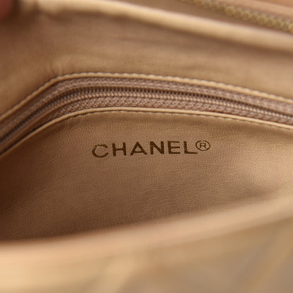 Chanel Lambskin Quilted Shoulder Bag Beige 5 of 9