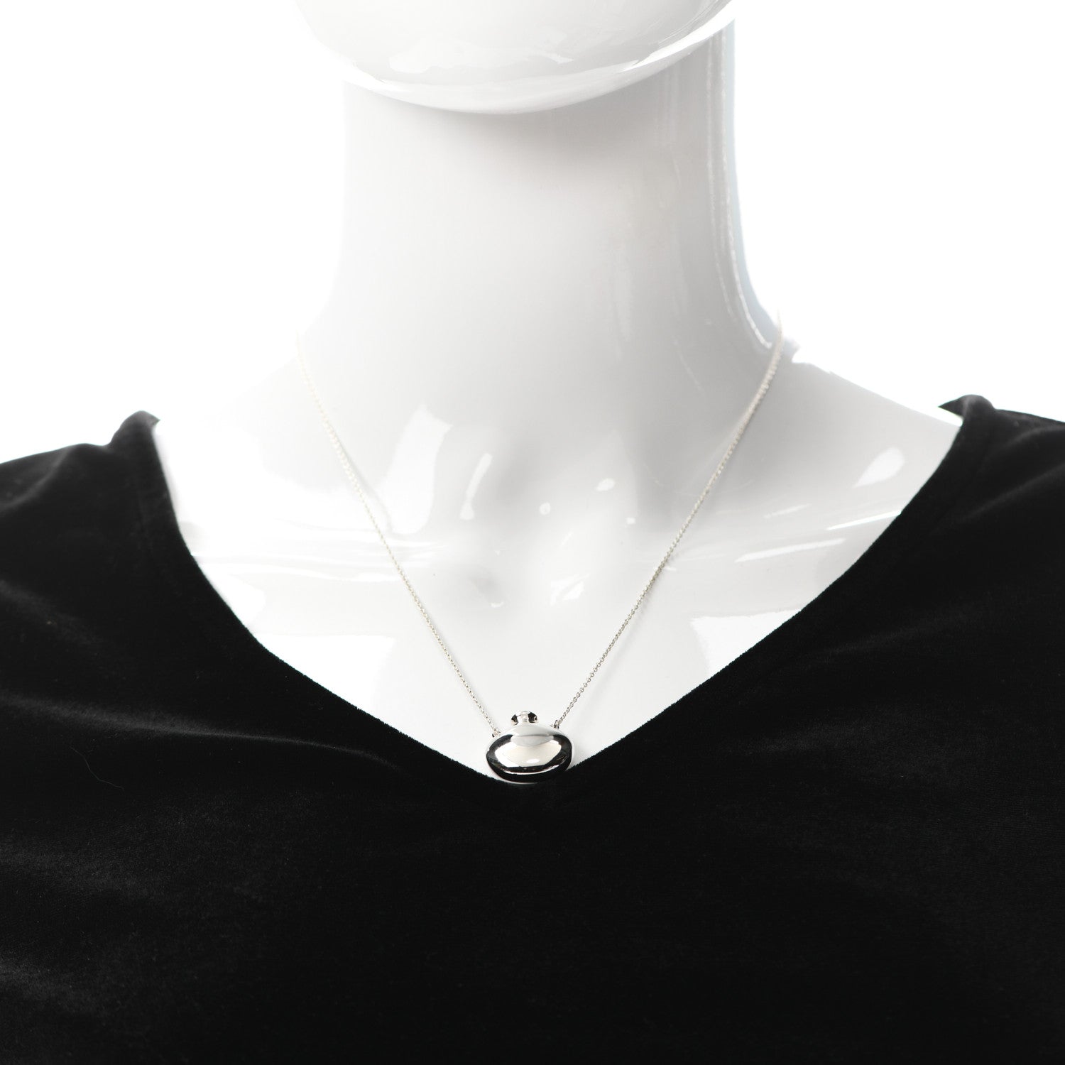 Tiffany Sterling Silver Elsa Peretti Bottle Pendant Necklace 2 of 4
