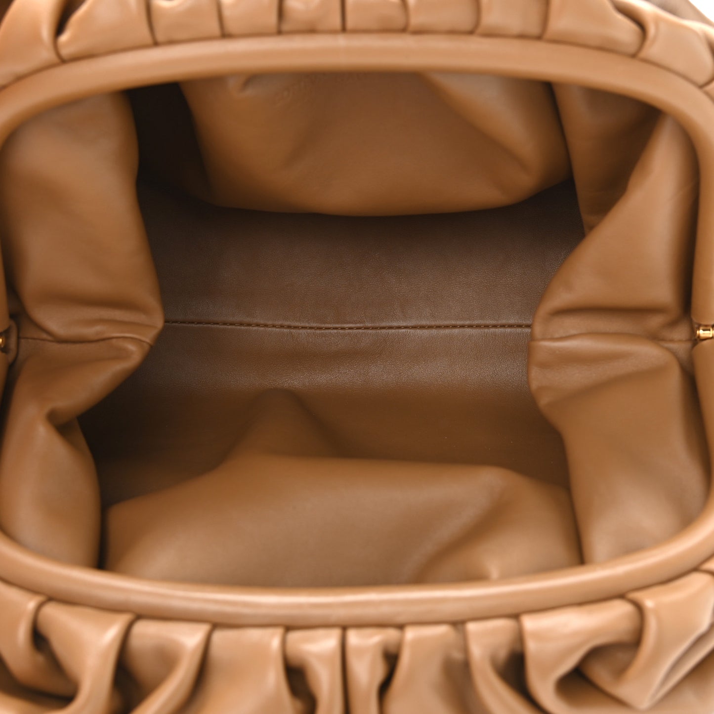 Smooth Butter Calf The Pouch Oversized Clutch Cammello