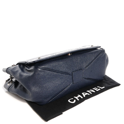 Chanel Caviar Outdoor Ligne Accordion Flap Navy Blue 4 of 7