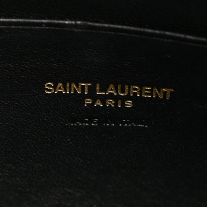 Saint Laurent Grain De Poudre Matelasse Monogram Mini Lou Camera Bag Black 7 of 10