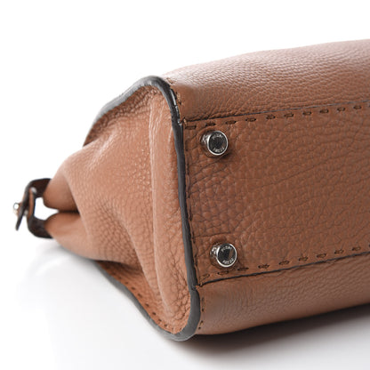 Fendi Cuoio Romano Selleria Bi-Color Medium Peekaboo Iconic Satchel Mou Deserto 5 of 15