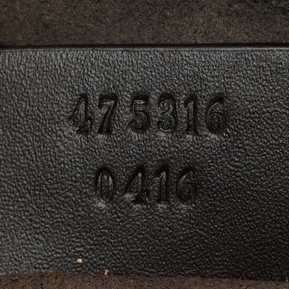 Gucci GG Supreme Monogram Selleria Calfskin Web New Web Cosmetic Case Beige Ebony Cocoa 7 of 7