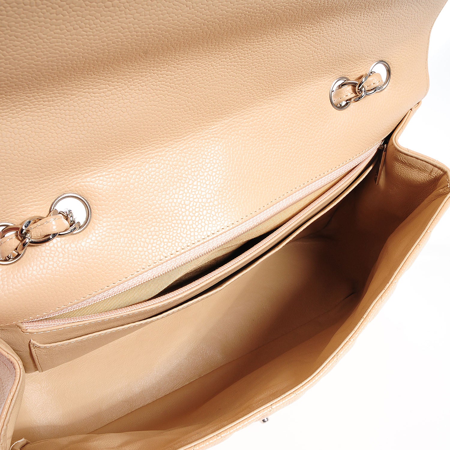 Chanel Caviar Jumbo Single Flap Beige Clair 7 of 10