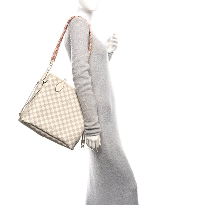 Louis Vuitton Damier Azur Braided Neverfull MM Pink 2 of 10