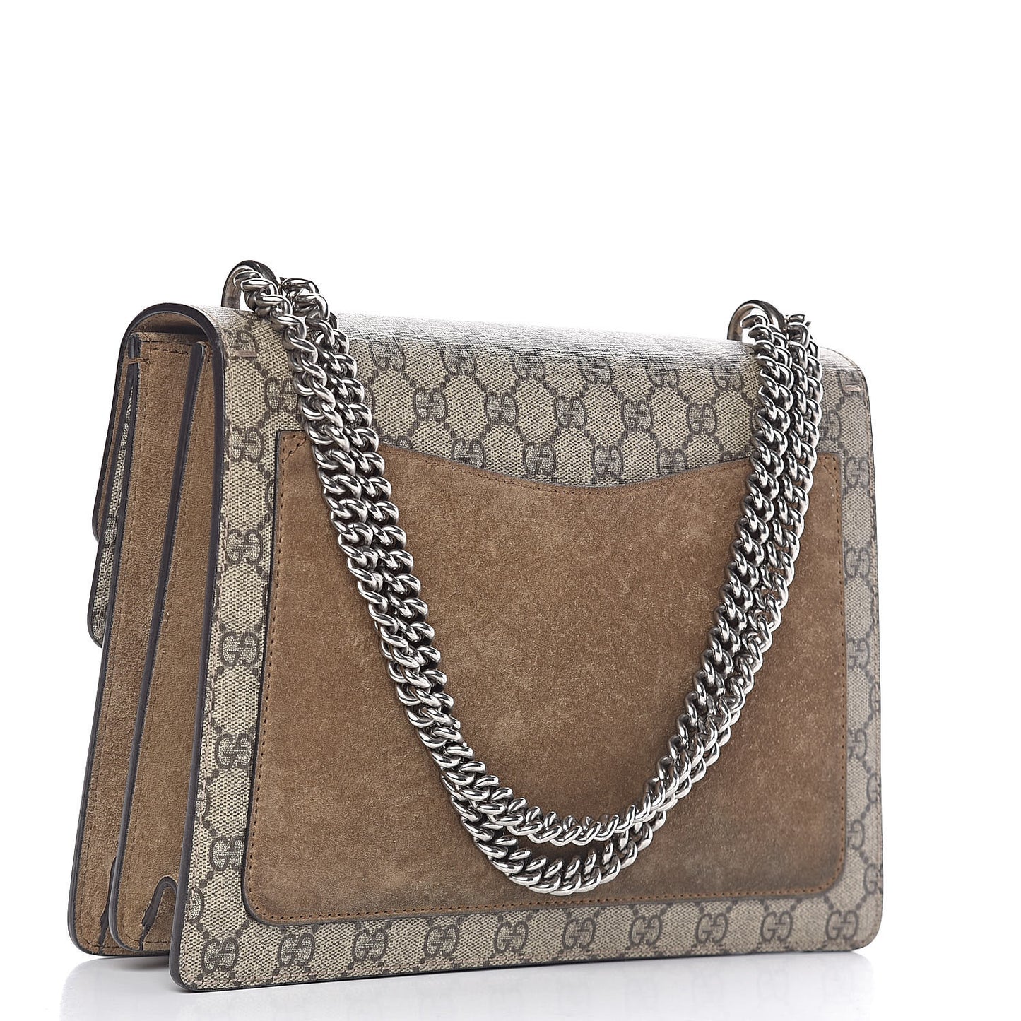 GG Supreme Monogram Medium Dionysus Shoulder Bag Taupe