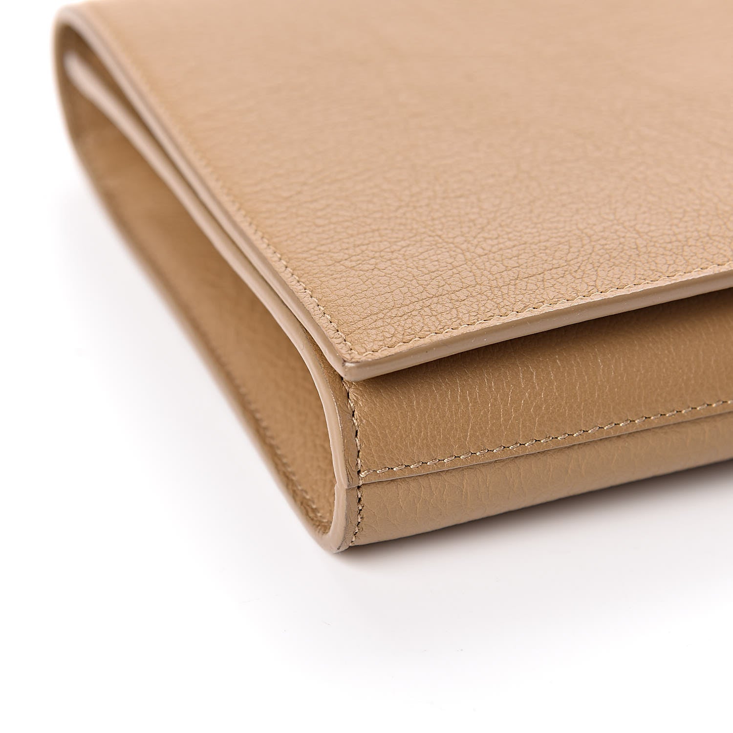 Saint Laurent Calfskin Monogram Large Belle De Jour Clutch Beige 7 of 9