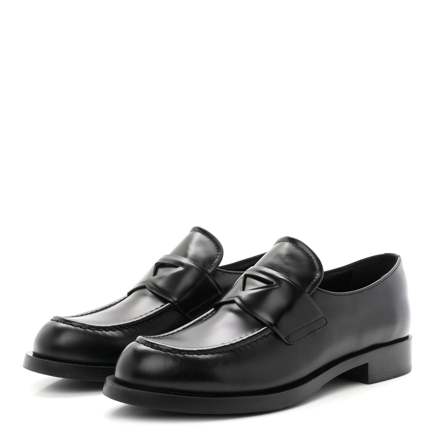 Prada Spazzolato Loafers 40.5 Black 4 of 11
