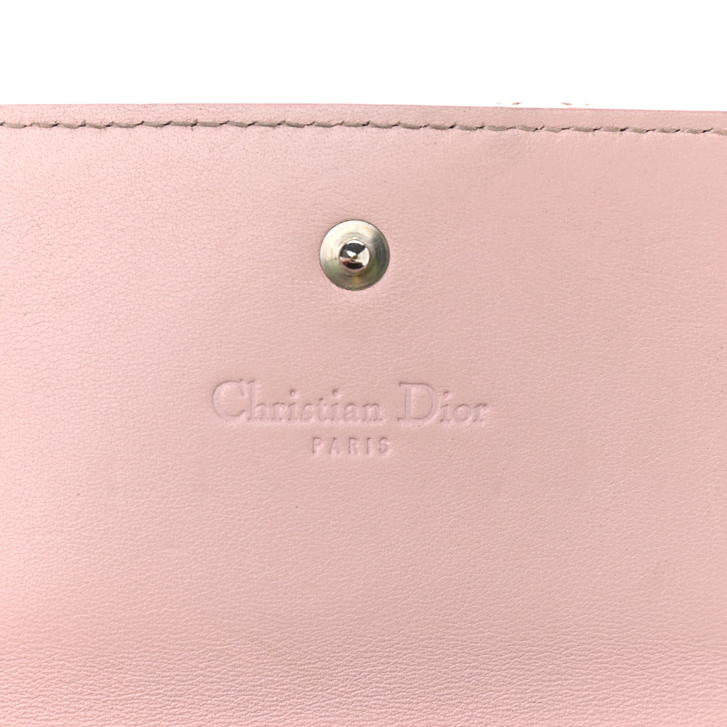 Christian Dior Patent Cannage Rendezvous Chain Wallet Pale Pink 6 of 13
