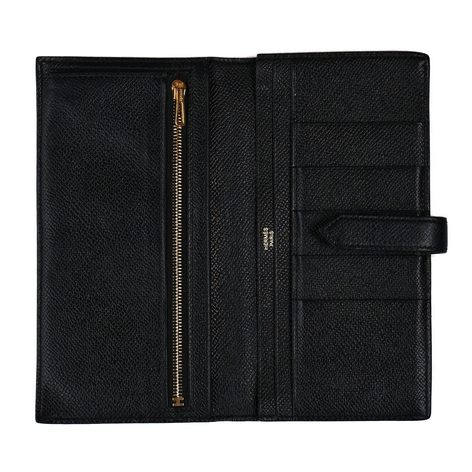 Hermes Epsom Bearn Gusset Wallet Black 5 of 14