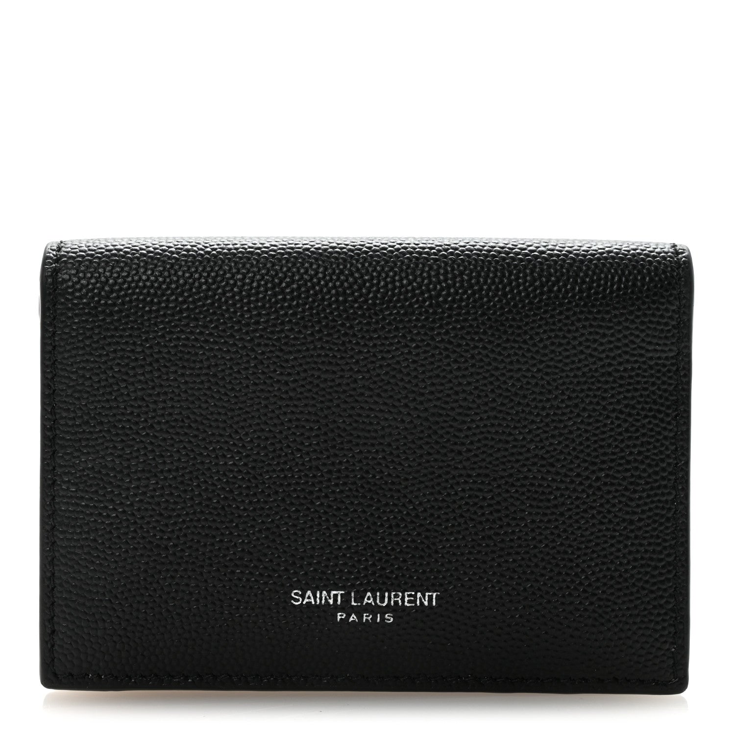 Saint Laurent Grain De Poudre Business Card Case Black 1 of 8