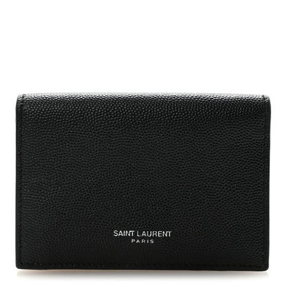 Saint Laurent Grain De Poudre Business Card Case Black 1 of 8