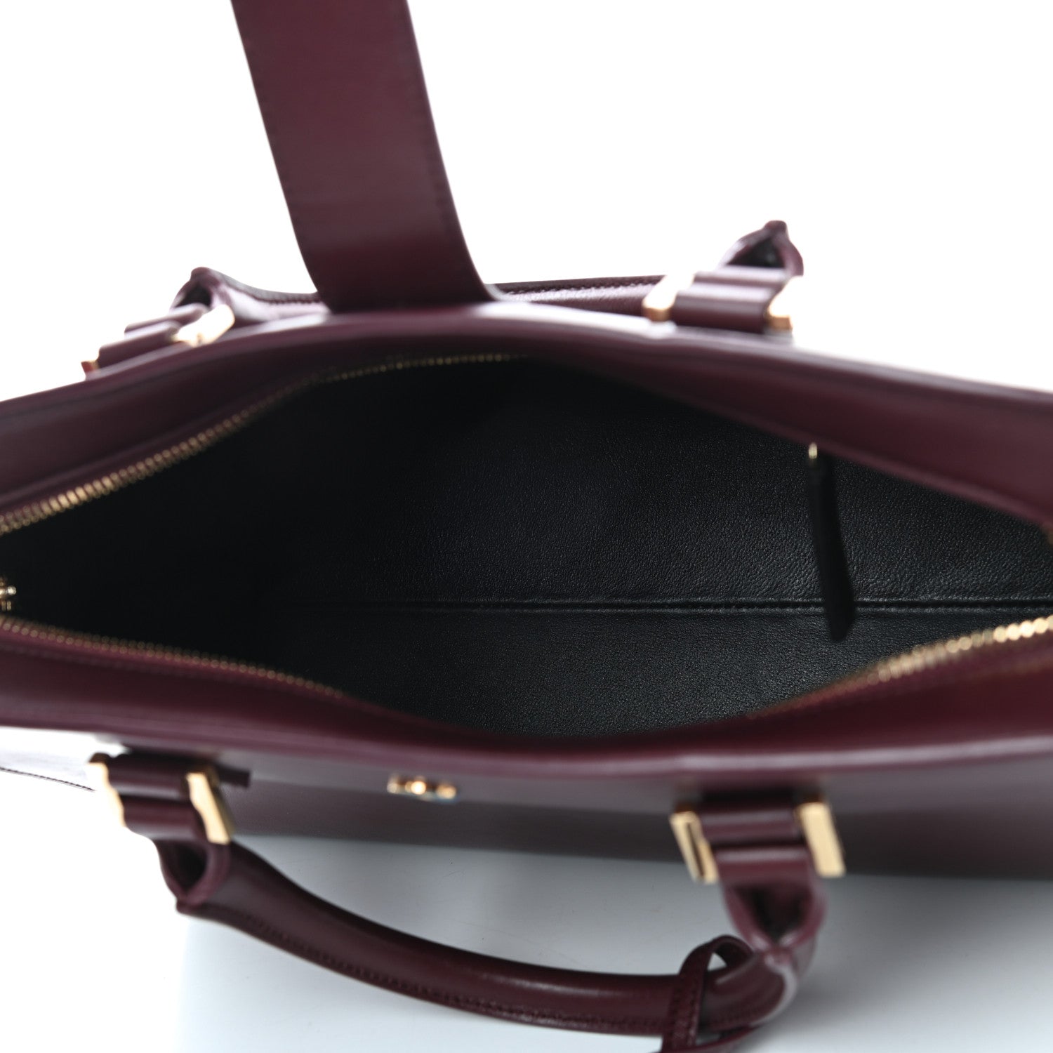 Saint Laurent Smooth Calfskin Small Monogram Cabas Rouge Legion 5 of 9