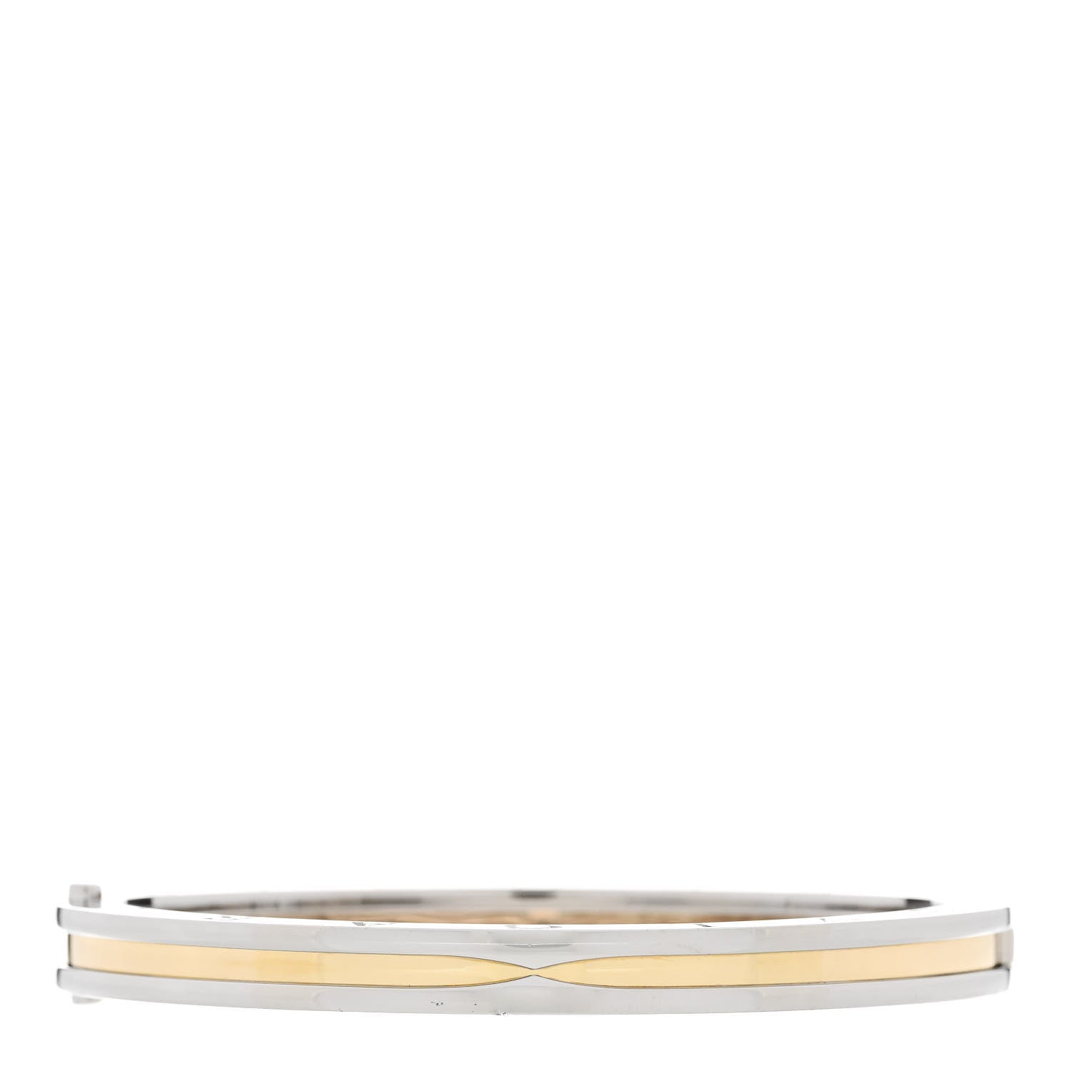 Bulgari 18K Yellow Gold Stainless Steel B.Zero1 Bangle Bracelet 2 of 5
