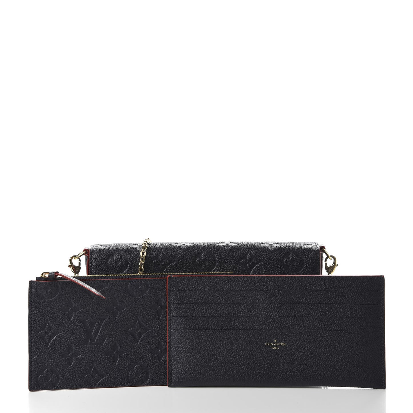 Empreinte Pochette Felicie Chain Wallet Marine Rouge