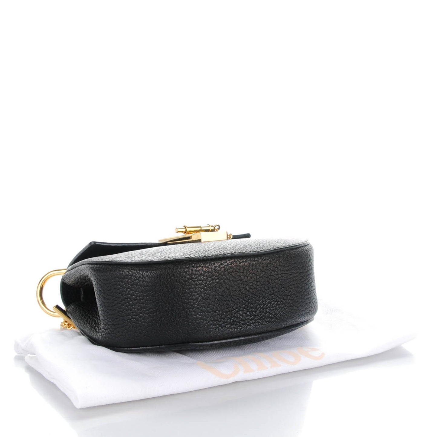Grained Lambskin Mini Drew Shoulder Bag Black