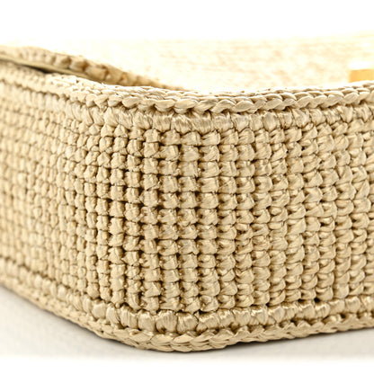 Chanel Braided Raffia Small Coco Beach Flap Beige 9 of 11