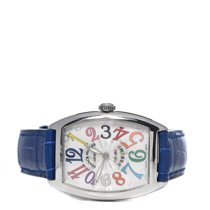 Franck Muller Stainless Steel Alligator 29mm Cintree Curvex Color Dreams Quartz Watch 7502QZ 3 of 9