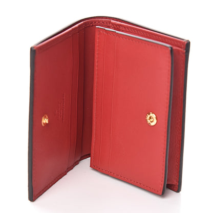 Gucci GG Supreme Monogram Bosco Patch Card Case Wallet Beige Malva Hibiscus Red 5 of 6