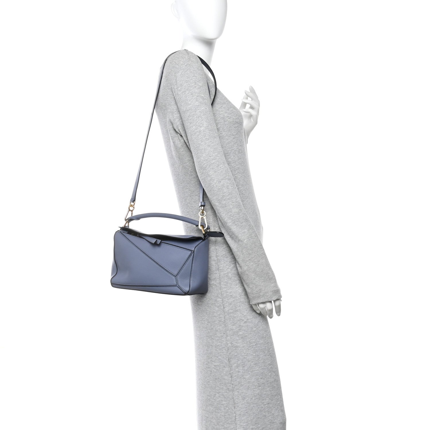 Loewe Calfskin Small Puzzle Bag Atlantic Blue 2 of 10
