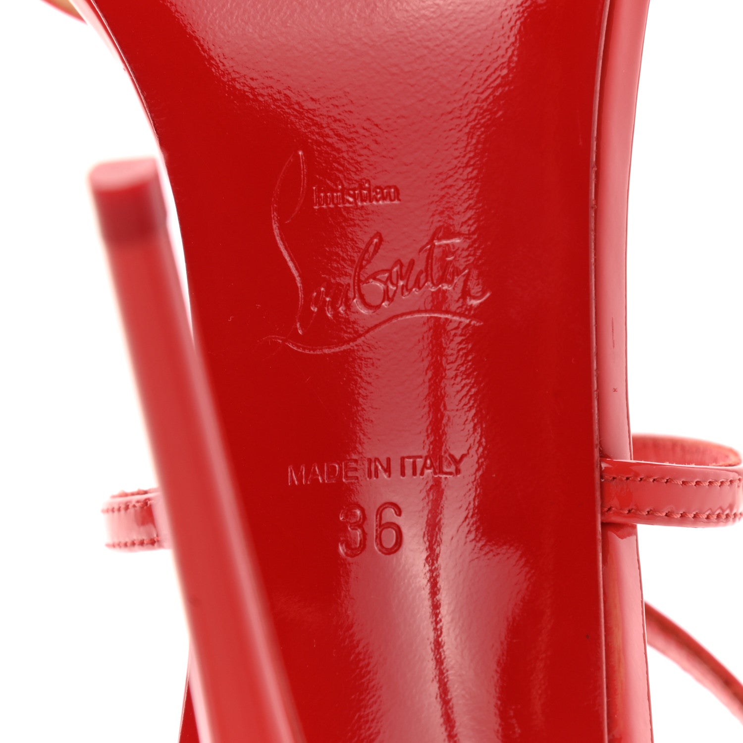 Christian Louboutin Patent Calfskin Choca 100 Sandals 36 Bisou 6 of 9