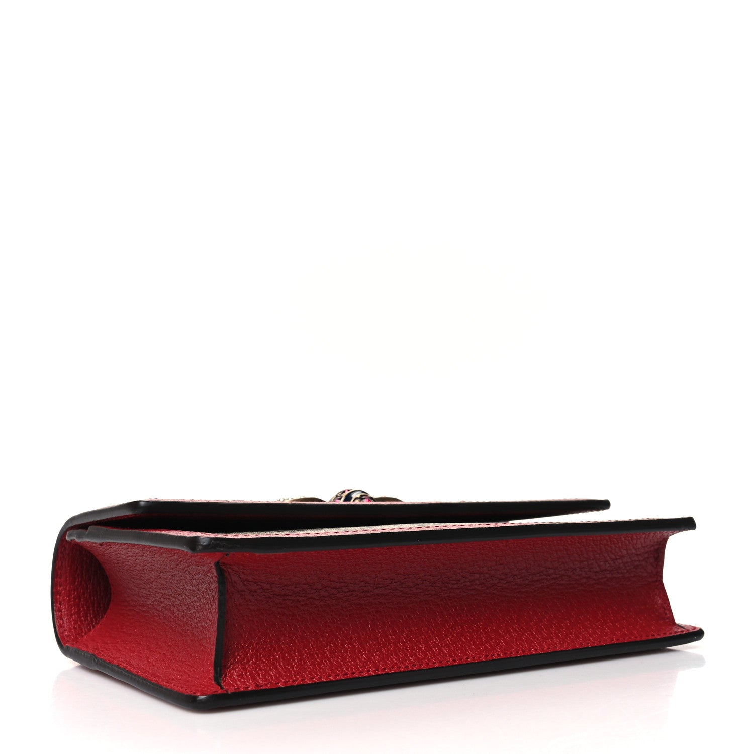 Gucci GG Supreme Monogram Web Queen Margaret Chain Wallet Red 4 of 10