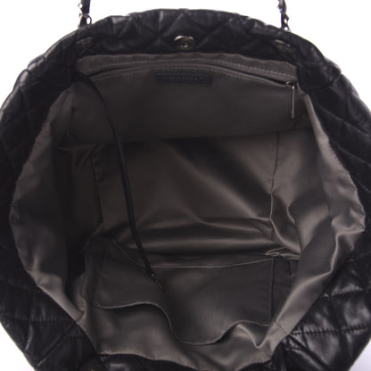 Chanel Lambskin Quilted Week End on Mars Tote Black 5 of 11