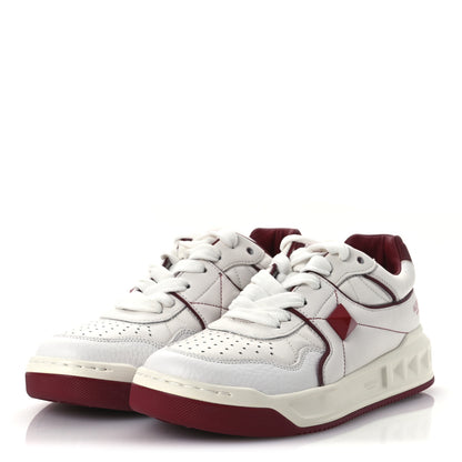 Valentino Garavani Nappa Mens One Stud Low Top Sneakers 38.5 White Rosso Valentino 4 of 11