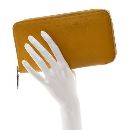 Hermes Epsom Silk'In Wallet Jaune Ambre 2 of 9