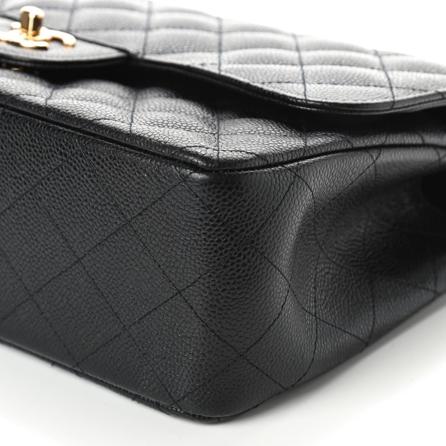 Chanel Caviar Quilted Jumbo Double Flap Black 7 of 9