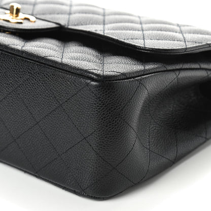 Chanel Caviar Quilted Jumbo Double Flap Black 7 of 9