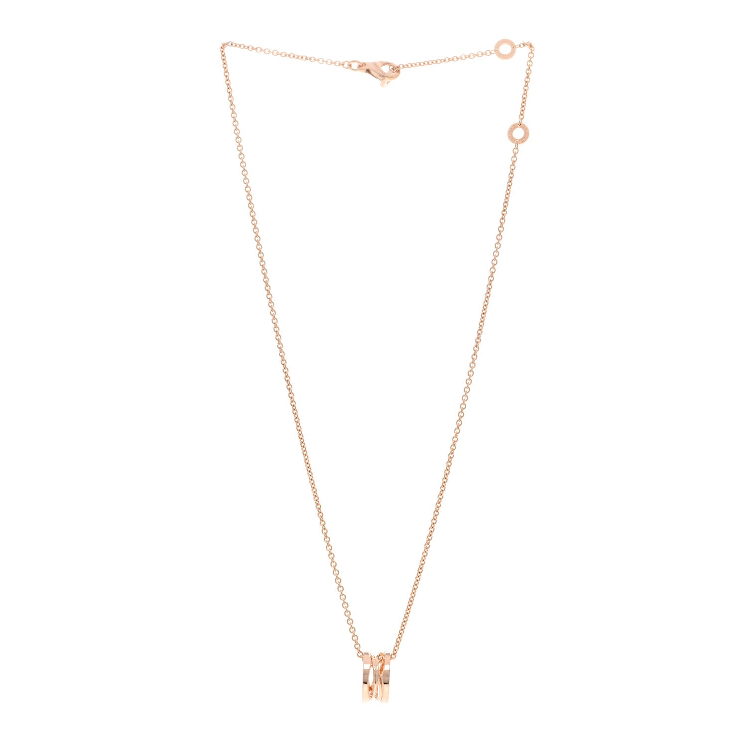 Bulgari 18K Rose Gold B.Zero1 Open Legends Pendant Necklace 3 of 4