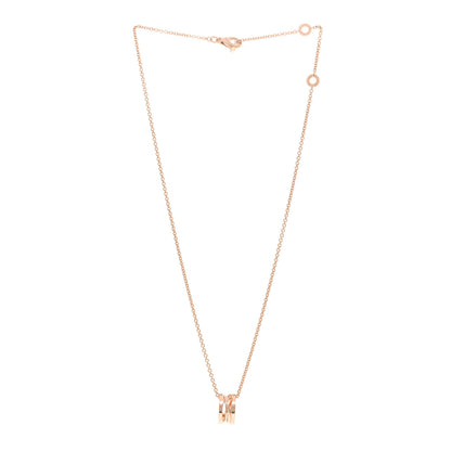 Bulgari 18K Rose Gold B.Zero1 Open Legends Pendant Necklace 3 of 4