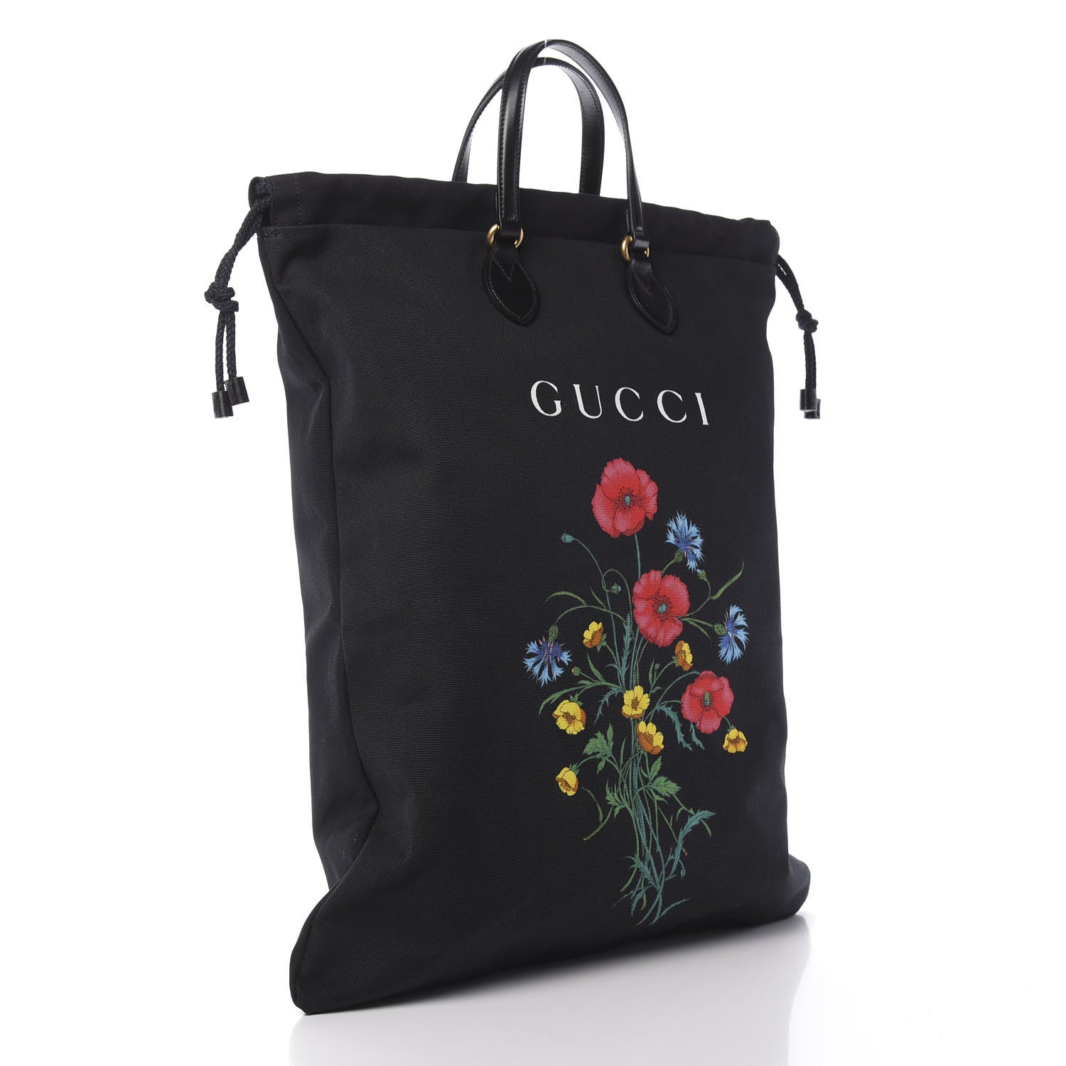 Gucci Canvas Chateau Marmont Drawstring Tote Black 3 of 11