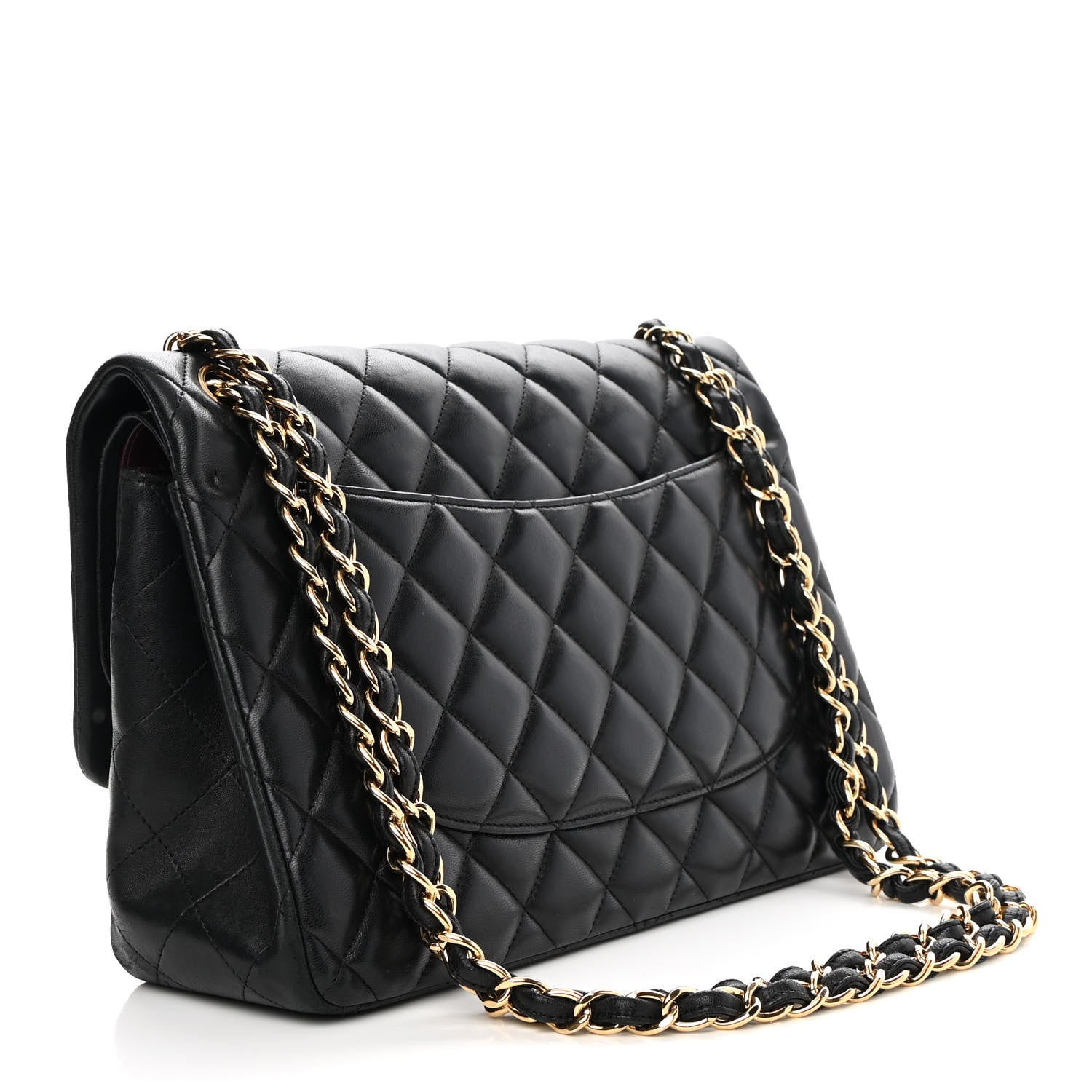 Chanel Lambskin Quilted Jumbo Double Flap Black 3 of 11