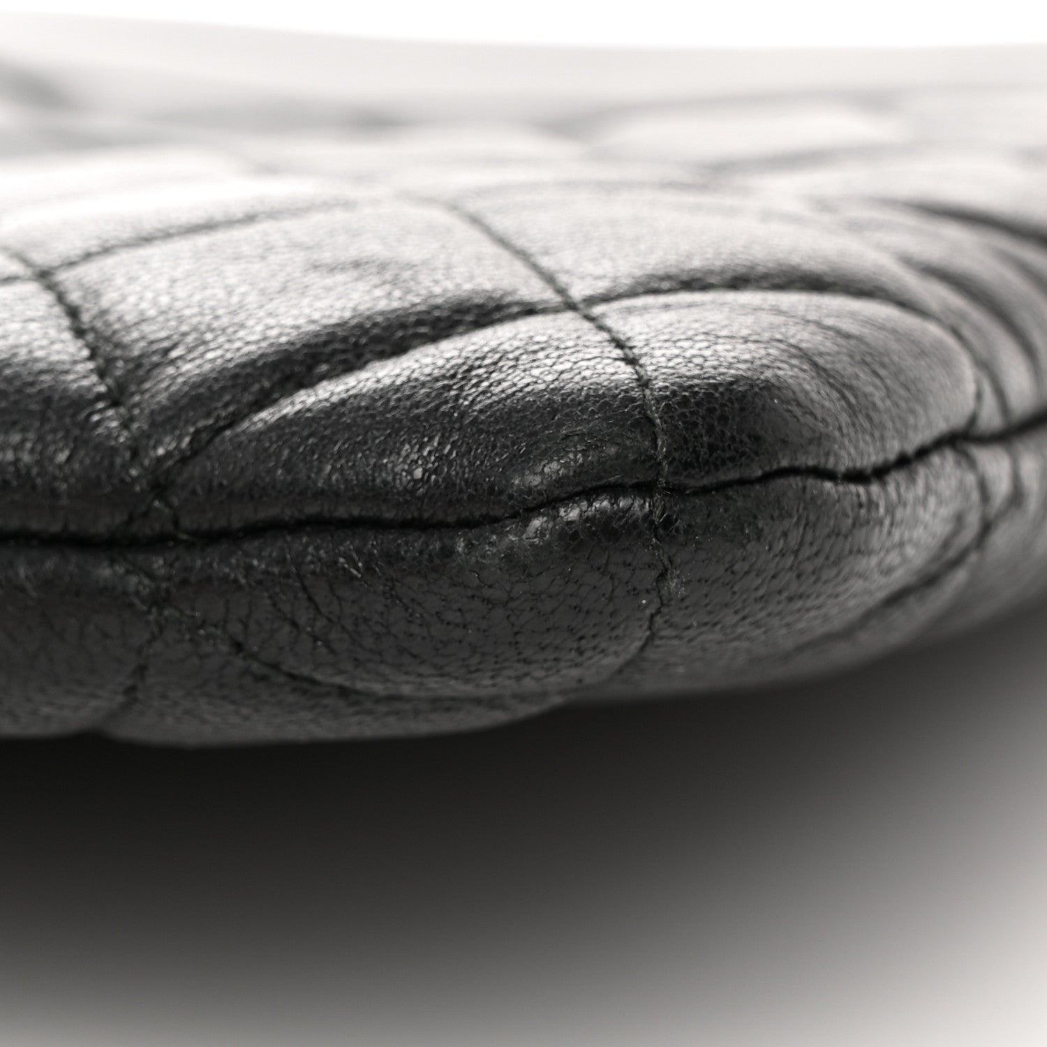 Chanel Lambskin Quilted Large Vintage Mademoiselle Cosmetic Case Black 13 of 14