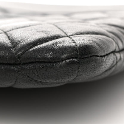 Chanel Lambskin Quilted Large Vintage Mademoiselle Cosmetic Case Black 13 of 14