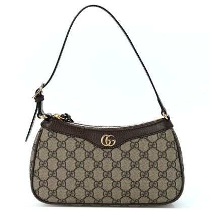 Gucci GG Supreme Monogram Textured Dollar Calfskin Small Ophidia Hobo Beige Ebony New Acero 1 of 11